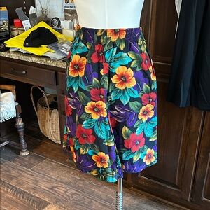 Vintage Wentworth Gallery Sz 32 Tropical Floral Bermuda Shorts GVC